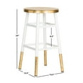 thumbnail image 5 of SAFAVIEH Emery Mid-Century Dipped Gold Leaf Counter Stool with Footrest, White, 5 of 7