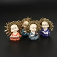 thumbnail image 3 of Juego de 4 estatuas de monjes de Buda Zulema Estilo Chino Resina 7 cm, 3 of 8