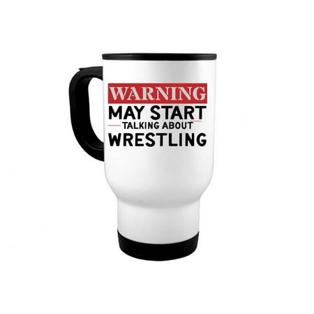 

Wrestling Mug Talking About Wrestling 14oz Travel Mug Wrestling Gift Gift For Wrestler Sublimated Design Wrestler Gift Funny Mugs Coffee Cups Trendy White