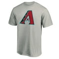 thumbnail image 2 of Men's Fanatics Heather Gray Arizona Diamondbacks Official Logo T-Shirt, 2 of 3