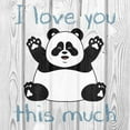 thumbnail image 2 of Prime, Marcus 20x20 White Modern Wood Framed Museum Art Print Titled - Loving Panda 1, 2 of 4