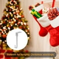 thumbnail image 6 of Fireplace Stocking and Garland Hanger, 1-Pack Metal Mantle Hooks, Christmas 2-In-1 Adjustable No-Drill Decoration Stand, Gold, 6 of 8