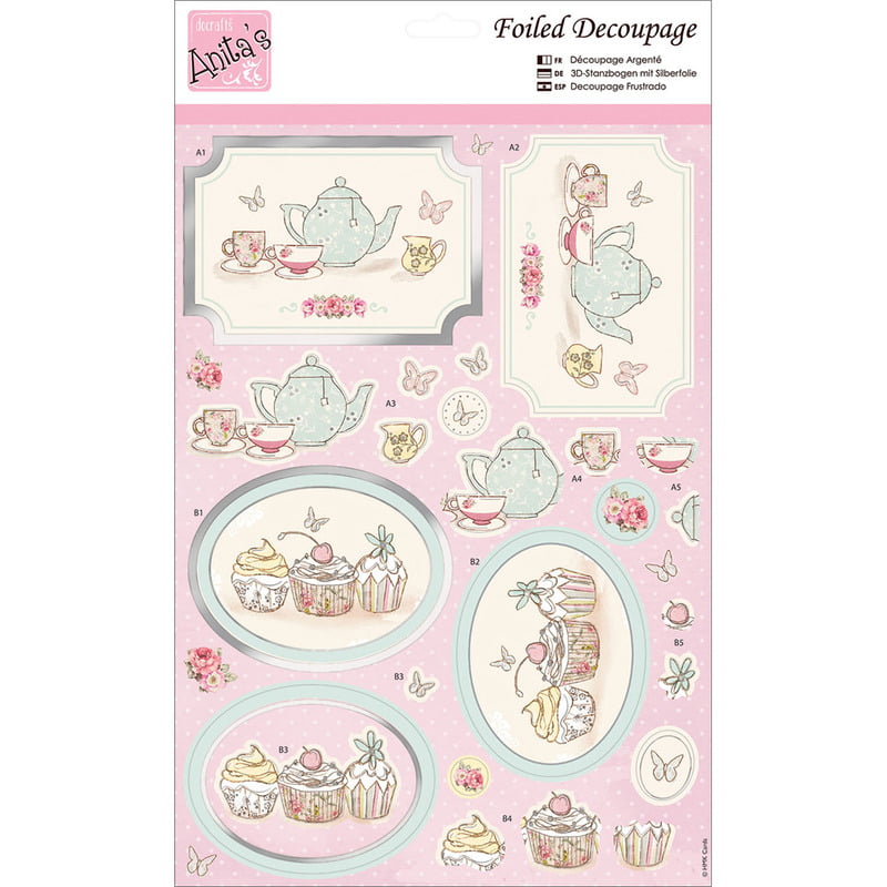 Docrafts Anitas Decoupage Foiled New Born Cribs 