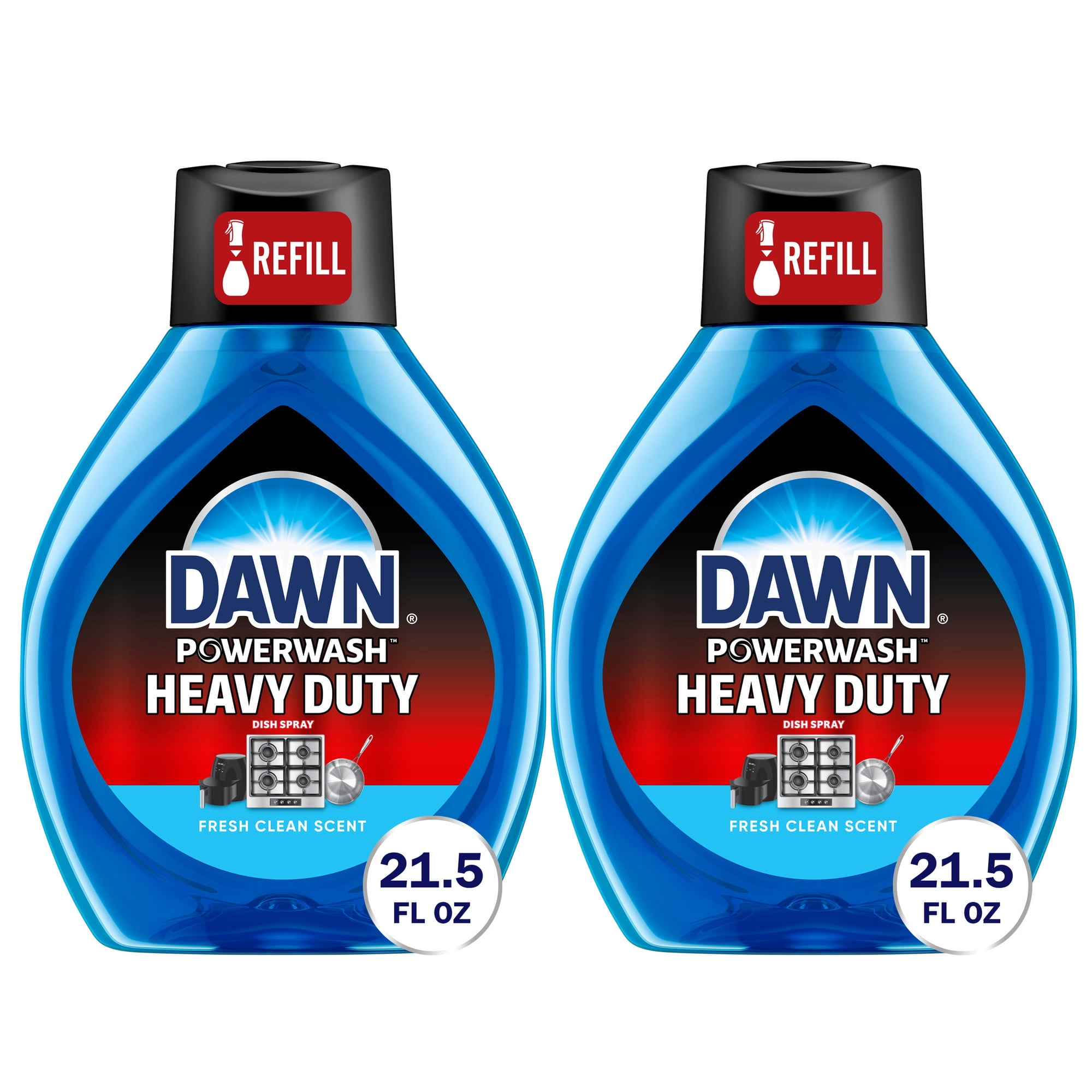 Dawn Powerwash Heavy Duty Dish Spray Fresh Clean, 21.5 oz 2pk Refills