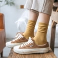 thumbnail image 4 of Calcetines de pila para mujer, estilo otoño e invierno, calcetines hasta media pantorrilla, calcetines retro Morandi para mujer, calcetines largos de color sólido a juego, 4 of 5