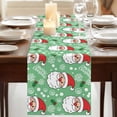 thumbnail image 3 of Table Runners 72 Inches Long Dress Scarves, Merry Christmas Farmhouse Kitchen/Dining Table Runner, Coffee Tablerunners, Santa Claus Xmas Winter Leaves Snowflake Green 16x72 Inch, 3 of 9