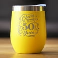 thumbnail image 2 of Bevvee Insulated Wine Tumbler 12 oz Cheers 50 Years 50th Birthday Gifts Tumblers, 2 of 4