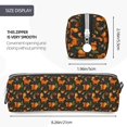 thumbnail image 3 of Yiaed Festive Squirrels Dark Forest Print Leather Pencil Case - Leather Pen Pencil Holder - Elegant & Practical Pencil Pouch for Work & Office, 3 of 7