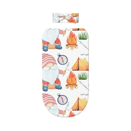 

Lafuoo Gnome Camping Pattern 0-6 Months Newborn Swaddle Bag Headband Set for Girls Clothes Baby Care Products