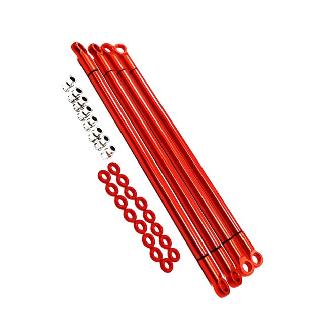 Dalazy Steering Link Rod Set For ECX 1/12 Rc RGT136100 Unleash Power Of Steering Link Rod Set For ECX 1/12 red 1Set