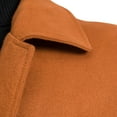 thumbnail image 3 of Men Outwear Lightweight Coat Men'S Trench Coat Casual Single Solid Button Long Over Turn-Down Collar Long Woollen Pocket Over Streetwear Jacket, 3 of 8
