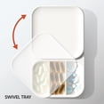 thumbnail image 4 of Sharper Image Valet Pill Organizer, Swivel-Opening Storage Case with 3 Compartments, Removable Dividers, Pill Sorting Tray, Holds Up to 90 Medium-Sized Pills, White, 4 of 7