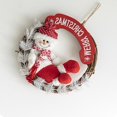 thumbnail image 3 of Decoración navideña, círculo de ratán con muñeca de tela, accesorios de decoración navideña hechos a mano, colgante de pared, 3 of 5