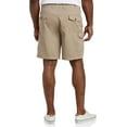 Big and Tall Essentials by DXL Men's Twill Cargo Shorts, Dark Khaki, 48