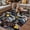 Multicolor, variant on Wildflowers Blossom Outdoor Rug for Patio/Deck/Porch, Non-Slip Large Area Rug 3 x 5 Ft, Black Spring Garden Botanical Floral Indoor Outdoor Rugs Washable Area Rugs, Camping Rug Carpet Runner