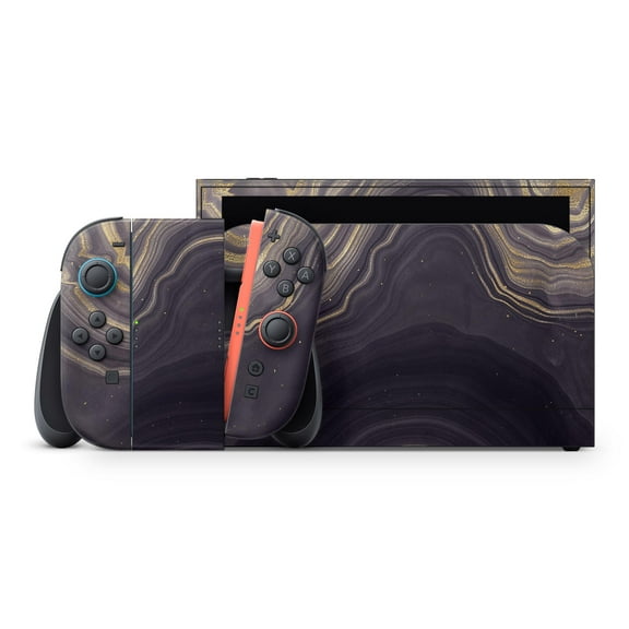 DesignSkinz Vivid Agate Vein Slice Foiled V14 Full-Body Skin Decal Wrap Cover for Nintendo Switch 2