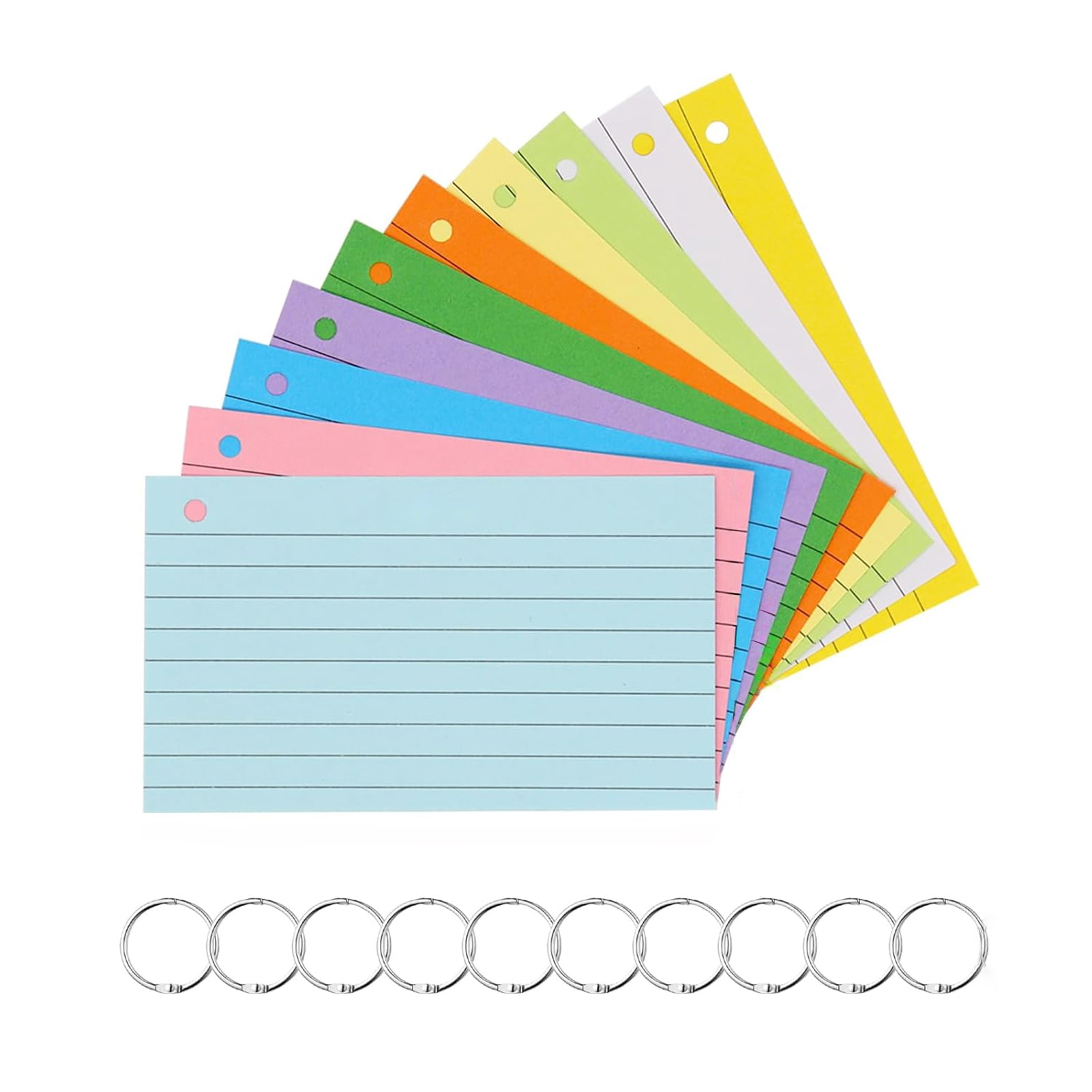Deyuer 10Pcs (500 Sheets) Mini Notepad Portable Pocket Planner Smooth Writing Coil Design Memo Pad