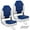 Blue, variant on Lumiparty 2 Pack Folding Boat Seats, High Back Fishing Boat Chairs, with Thick Sponge Padding and Hinge, Black & Gray