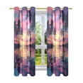 thumbnail image 7 of Yayeee Window Curtains Light Filtering 63"x52" Grommet Panel Pair Home Living Room Decor, Sunset Landscape, 7 of 7