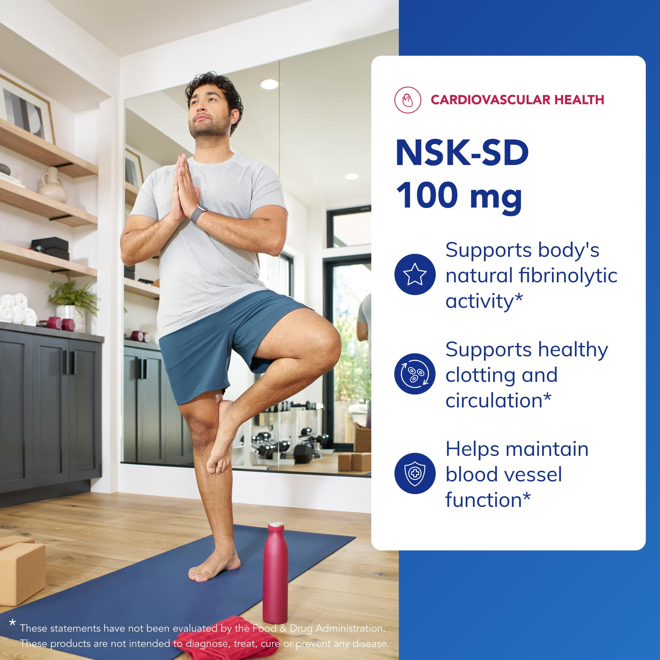 Pure Encapsulations NSK-SD - 100 mg Nattokinase - For Normal Blood Circulation - Supports Fibrinolytic Activity* - Gluten Free & Non-GMO - 60 Capsules