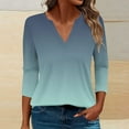 thumbnail image 6 of Trendy Saving Fall Tops for Plus Size Women 2025 Womens Shirts Fall Pack Women's Tops 3/4 Sleeve Print Women's Blouse my orders Fashion Gifts, 6 of 6