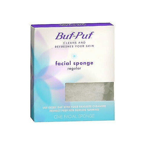 Buf Puf Regular Facial Sponge Clean Refreshes Skin, Dermatology Tested, 1Ct, 2-Pack