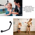 thumbnail image 1 of LAFGUR Stainless Steel Curved Shower Tub Safety Grab Bar Towel Rack Wall Mounted Bat ZL, 1 of 8