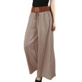 thumbnail image 2 of IDALL Linen Pants Women Wide Leg Pants Woman Loose Summer Thin Pants Large Size Casual Pants For Foreign Trade Women Big Feet Loose Pants Lounge Pants Women Plus Size Pants Khaki A, 2 of 6
