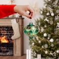 thumbnail image 4 of Northlight 4.5" Green Gold Black Floral Bead and Jewel Glass Onion Christmas Ornament, 4 of 6