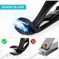 thumbnail image 4 of Angled nail clipper for seniors, ergonomic nail clipper for thick nails, stainless steel nail clipper gift, 4 of 5