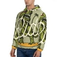 thumbnail image 3 of Wukai Dinosaur Print Men Hoodies Fleece Sweatshirts Long Sleeve Sweaters Pullover Fall Outfits Winter Clothes-Medium, 3 of 7