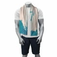 thumbnail image 2 of Sea Life Gym Towel, Silhouette of a Scuba Diver Sunken Ship and Coral Reef, One-Sided Quick Dry Microfiber for Beach Fitness & Swimming, 60" x 30", Pale Slate Blue Teal, by Ambesonne, 2 of 2