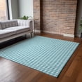 thumbnail image 6 of Addison Rugs Mayfield Washable Transitional Houndstooth Aqua Rectangle Rug, 5' x 7'6", 6 of 6
