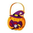 thumbnail image 2 of Diceymbol Halloween Treat Bag Soft Fabric Gift 6.69x5.51 Inch, 2 of 7