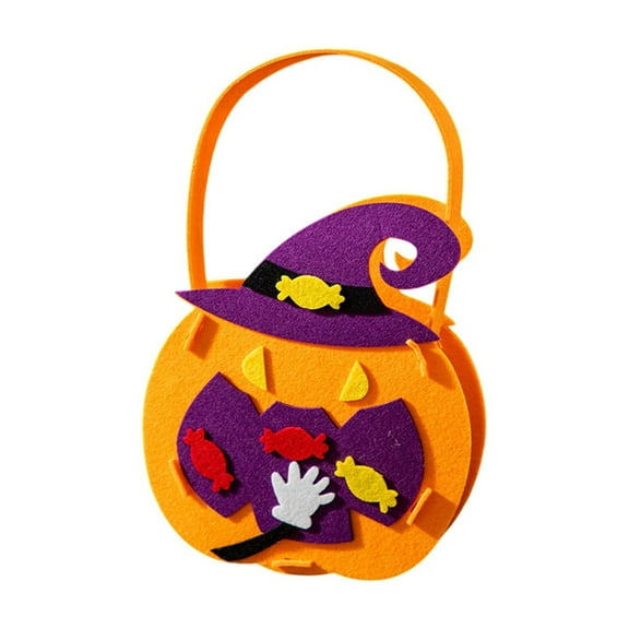 Trick Or Treat Bucket, Kids Candy Basket for Halloween Decor, Party Favors Goodie Bags for Trick or Treat Candy Gifts, Halloween