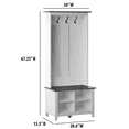 thumbnail image 3 of Twin Star Home Hall Tree with Storage Bench in White, 3 of 14