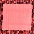 thumbnail image 1 of Ahgly Company Machine Washable Indoor Square Abstract Red Modern Area Rugs, 8' Square, 1 of 4