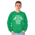 thumbnail image 5 of This Kid Needs Pizza Foodie Humorous Sweatshirt for Men or Women Brisco Brands S, 5 of 6