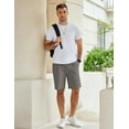 thumbnail image 4 of COOFANDY Men's Cotton Drawstring Shorts Lightweight Stretch Chino Shorts Casual Flat Front Golf Shorts, 4 of 10