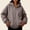 Coffee hooded pullover sweatshirt women a1, variant on thefmos Women's Hooded Zip Up Pullover Sweatshirt Solid Color Long Sleeve Casual Outerwear Fashion Fall Winter Outfit, Khaki XL