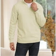 thumbnail image 3 of Men's Zip Sweater Casual Mock Neck Pullover Ribbed Knit Polo Sweater, 3 of 5