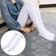 thumbnail image 5 of Calcetines extra altos para mujer, damas y niñas, medias por encima de la rodilla, leggings blanco, 5 of 9