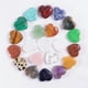 thumbnail image 1 of Regalo de decoración de amor de cristal natural de fuente de cristal rosa de 20 mm sin agujero en forma de corazón de melocotón Piedra de ojo de tigre Piedra en forma de corazón, 1 of 1