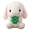 White four-leaf clov, variant on Long Ear White Bunny Plush Toy Soft Stuffed Rabbit Doll Decorative Gift