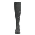 thumbnail image 3 of MeMoi Jeweled Smiley Face Cotton Blend Knee High Socks - Girls - Female, 8, Dark Gray Heather, 3 of 5