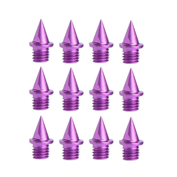harayaa 12 Pieces Replacement Spikes for Track Shoes for Short Running Sprint Sports Violet