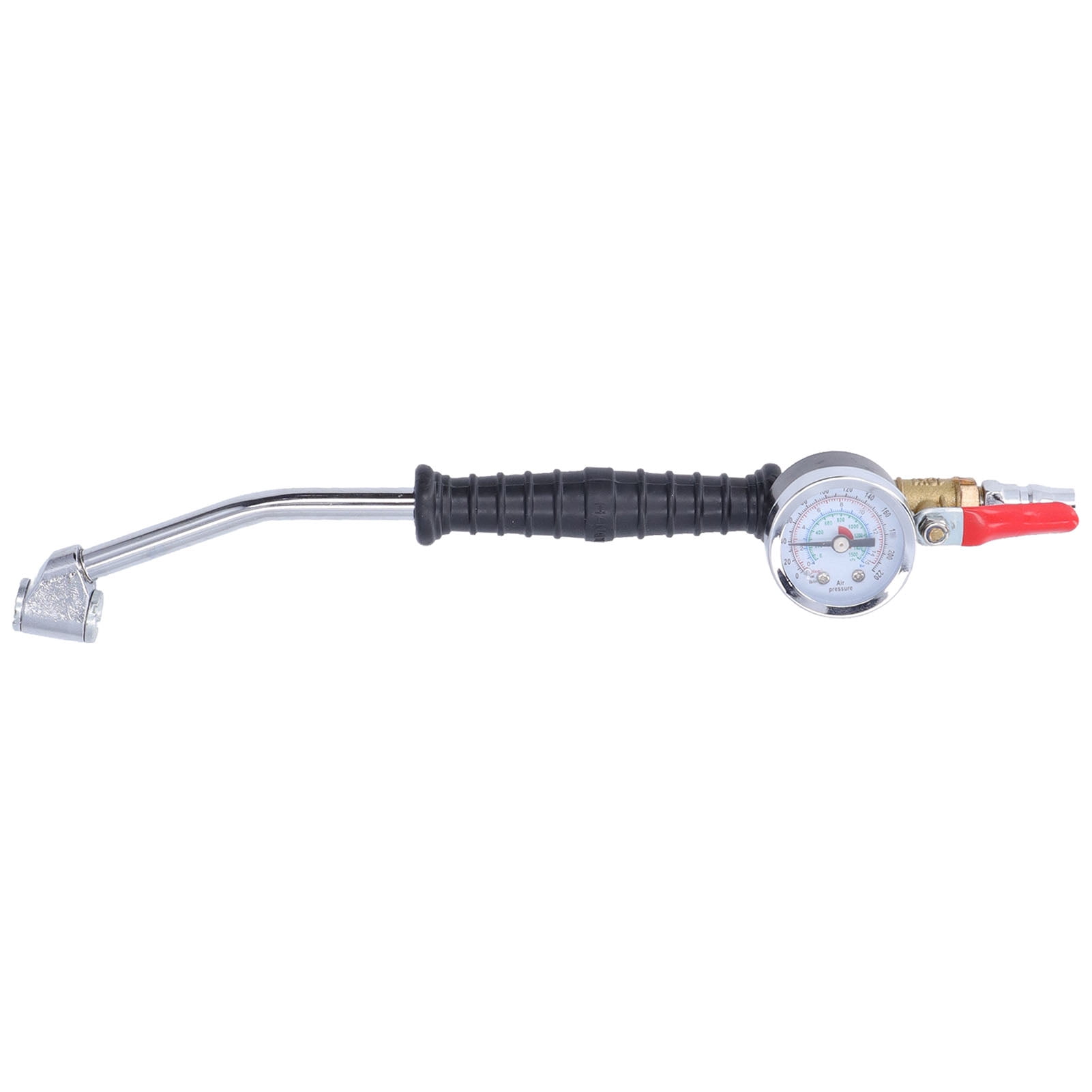 Tire Inflator With Pressure Gauge, High Hardness Tires Inflators Head 0-220psi 30cm Total Length Accurate  For Car For Motorcycle