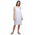 thumbnail image 3 of Moomaya WoMen's Solid A-Line Sleeveless Nightdress Cotton Sleepwear Gown, 3 of 6