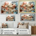thumbnail image 4 of Designart "Dreamy Diorama in Pastel" Abstract Collages Floater Framed Canvas Art Print, 4 of 7