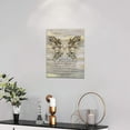 thumbnail image 2 of Christian Angel Wings Wall Art Scripture Psalm Pictures Wall Decor Bible Verse Canvas Painting Prints Retro Rustic Butterfly Framed Artwork for Bathroom Bedroom Living Room 12"x16", 2 of 6